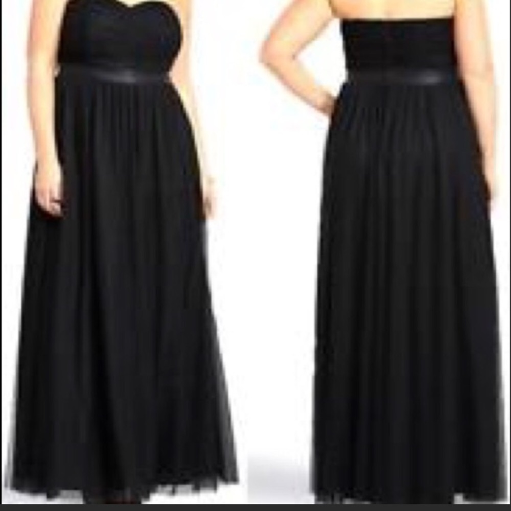 Torrid black tule formal prom dress size 16